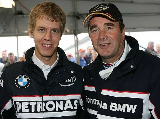 Sebastian Vettel mit Nigel Mansell Sebastian Vettel mit Nigel Mansell