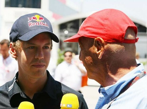 Sebastian Vettel und Niki Lauda