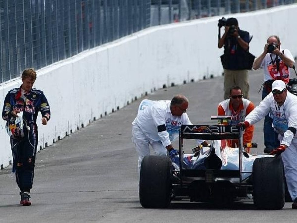 Sebastian Vettel, kein Benzin, trockeener Tank