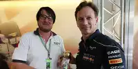Christian Nimmervoll und Christian Horner mit dem Motorsport-Total.com-Award 2012