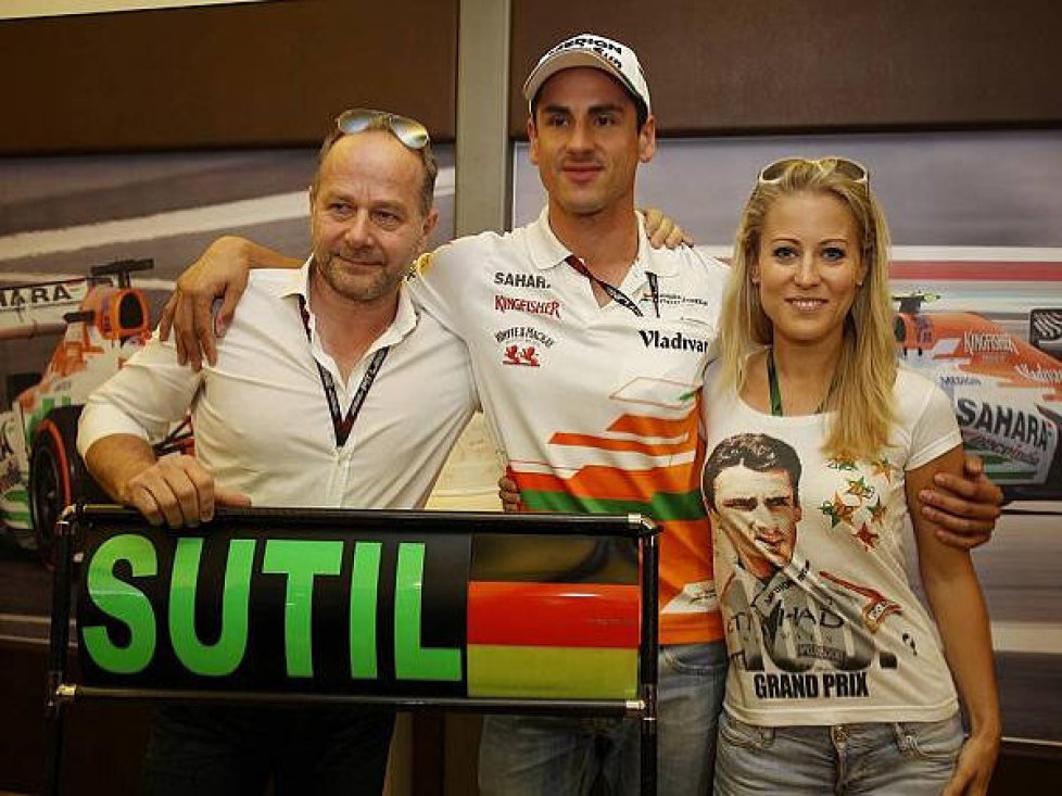 Manfred Zimmermann, Adrian Sutil und Jennifer Becks