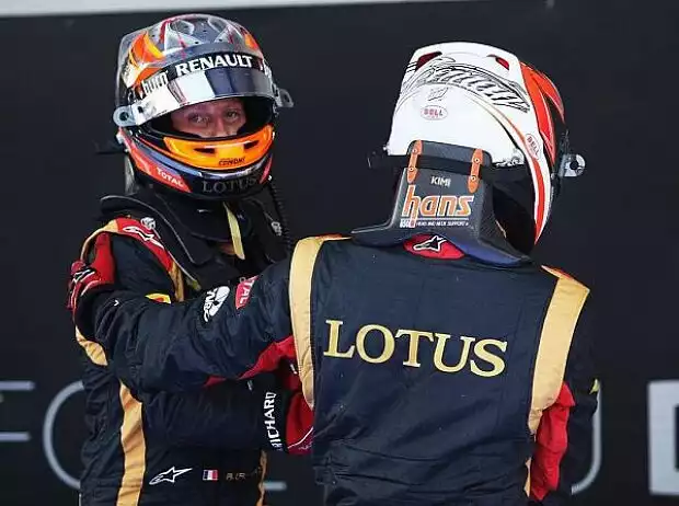 Titel-Bild zur News: Romain Grosjean, Kimi Räikkönen