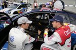 Mattias Ekström und Sebastien Ogier tauschen die Autos