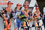 Colin Edwards, Jorge Lorenzo, Marc Marquez und Daniel Pedrosa 