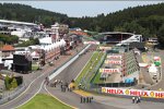 Strecke in Spa-Francorchamps mit der berühmten Eau-Rouge-Kurve