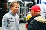 Jenson Button (McLaren) mit Niki Lauda