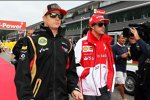 Fernando Alonso (Ferrari) und Kimi Räikkönen (Lotus) 