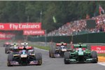 Jean-Eric Vergne (Toro Rosso) und Giedo van der Garde (Caterham) 