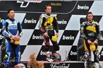 Takaaki Nakagami, Mika Kallio und Thomas Lüthi 