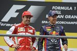 Fernando Alonso (Ferrari) und Sebastian Vettel (Red Bull) 