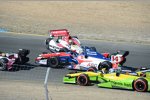 Chaos in Turn 3: Graham Rahal (Rahal) mittendrin