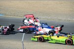 Chaos in Turn 3: Graham Rahal (Rahal) mittendrin