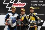 Takaaki Nakagami, Mika Kallio und Thomas Lüthi 