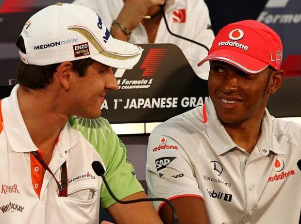 Adrian Sutil, Lewis Hamilton