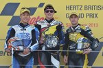 Takaaki Nakagami, Scott Redding und  Thomas Lüthi 