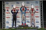 Das Podium in Baltimore: Simon Pagenaud, Josef und Sebastien Bourdais