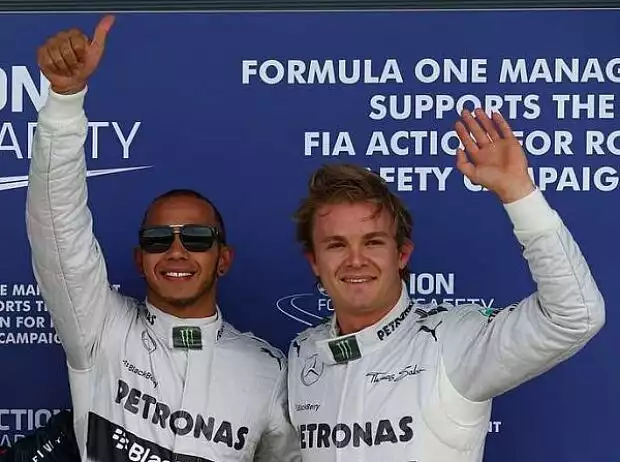 Titel-Bild zur News: Lewis Hamilton, Nico Rosberg, Sebastian Vettel