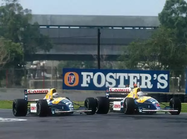 1991 Mexiko Grand Prix, Nigel Mansell, Riccardo Patrese, Williams FW14 Renault' Titel-Bild zur News: 1991 Mexiko Grand Prix, Nigel Mansell, Riccardo Patrese, Williams FW14 Renault'