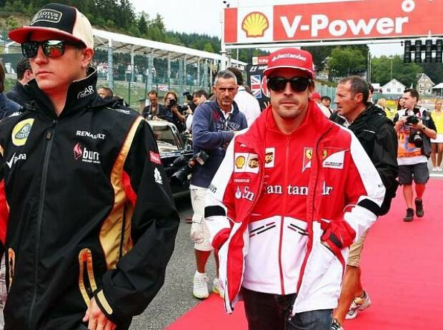 Titel-Bild zur News: Fernando Alonso, Kimi Räikkönen
