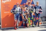 Jorge Lorenzo, Marc Marquez, Valentino Rossi und Aleix Espargaro 