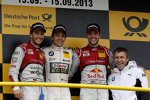 Mike Rockenfeller (Phoenix-Audi), Augusto Farfus (RBM-BMW) und Jamie Green (Abt-Audi-Sportsline) 