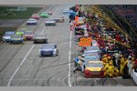 Action in der Pitlane des Chicagoland Speedway