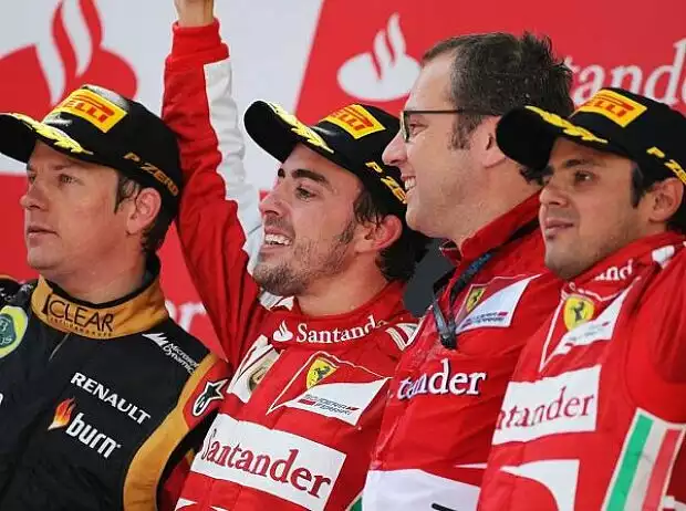 Fernando Alonso, Stefano Domenicali, Felipe Massa, Kimi Räikkönen Titel-Bild zur News: Fernando Alonso, Stefano Domenicali, Felipe Massa, Kimi Räikkönen