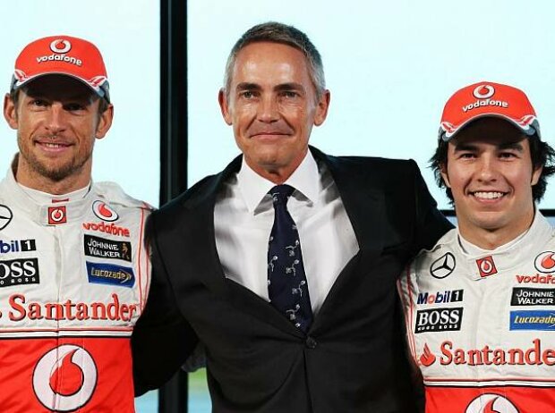 Titel-Bild zur News: Sergio Perez, Martin Whitmarsh, Jenson Button