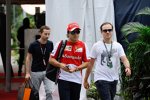 Felipe Massa (Ferrari) mit seinem Bruder und Manager Nicolas Todt