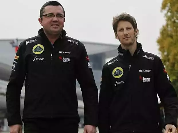 Romain Grosjean, Eric Boullier Titel-Bild zur News: Romain Grosjean, Eric Boullier