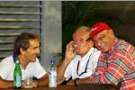 Alain Prost, Helmut Marko und Niki Lauda