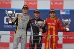 Sam Bird (Russian Time), Marcus Ericsson (DAMS) und Fabio Leimer (Racing Engineering) 