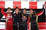 Sebastian Vettel (Red Bull) siegt in Singapur vor Fernando Alonso (Ferrari) und Kimi Räikkönen (Lotus) 