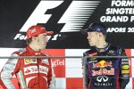 Fernando Alonso (Ferrari) und und Sebastian Vettel (Red Bull) 