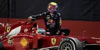 Bild zum Inhalt: Lebensgefahr oder gute Show? Webber-Strafe scheidet Geister