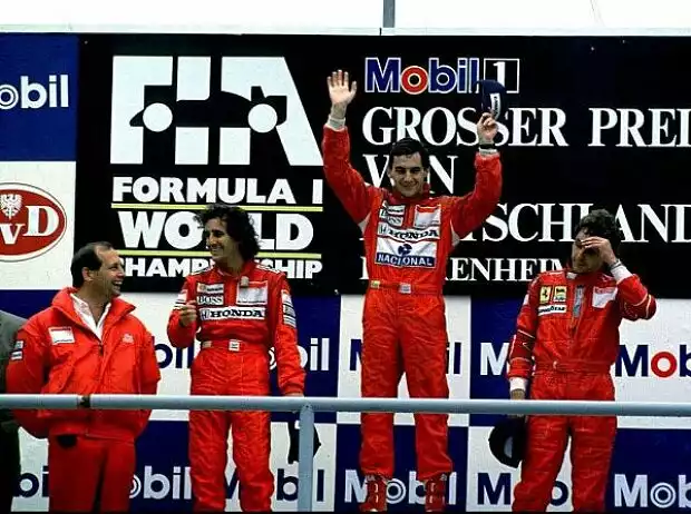 Ron Dennis, Alain Prost, Ayrton Senna, Gerhard Berger Titel-Bild zur News: Ron Dennis, Alain Prost, Ayrton Senna, Gerhard Berger