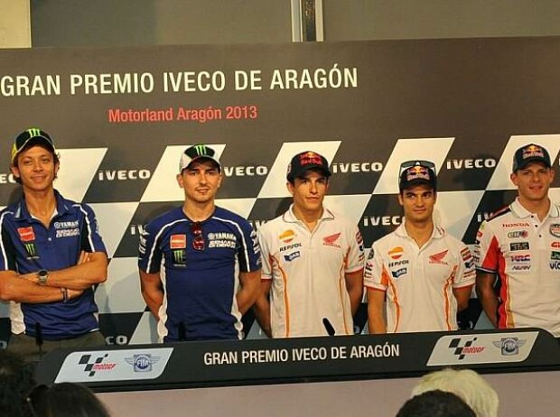 Valentino Rossi, Daniel Pedrosa, Marc Marquez, Jorge Lorenzo, Stefan Bradl Valentino Rossi, Daniel Pedrosa, Marc Marquez, Jorge Lorenzo, Stefan Bradl