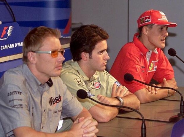 Mika Häkkinen, Ricardo Zonta, Michael Schumacher