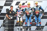 Maverick Vinales, Alex Rins und Alex Marquez auf dem Podium