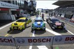 Mike Rockenfeller (Phoenix-Audi), Augusto Farfus (RBM-BMW) und Timo Scheider (Abt-Audi) 