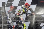 Jorge Lorenzo und Valentino Rossi (Yamaha) 