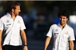 Jenson Button (McLaren) und Sergio Perez (McLaren) 