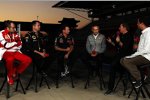 Stefano Domenicali, Eric Boullier, Christian Horner und Martin Whitmarsh im Interview mit dem britischen Fernsehen