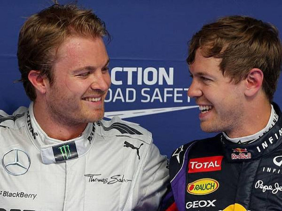 Fernando Alonso, Nico Rosberg, Sebastian Vettel