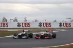 Pastor Maldonado (Williams) und Sergio Perez (McLaren) 