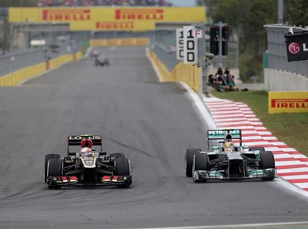 Romain Grosjean, Lewis Hamilton