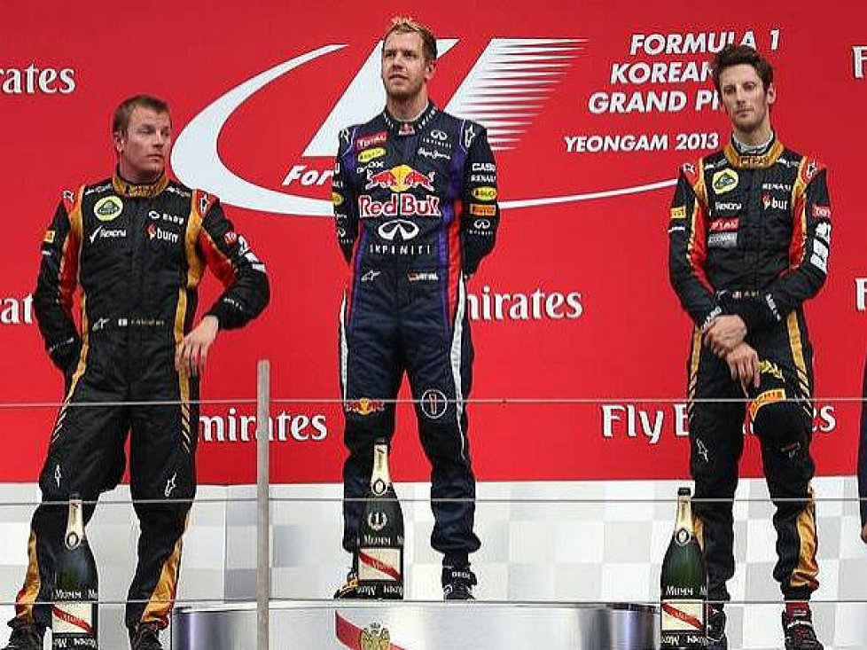 Sebastian Vettel, Kimi Räikkönen, Romain Grosjean