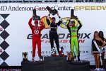 Das Sonntagspodium in Houston: Will Power, Scott Dixon und James Hinchcliffe  