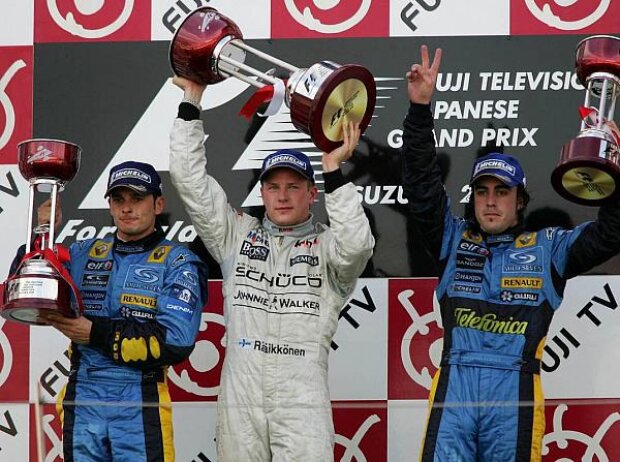 Titel-Bild zur News: Giancarlo Fisichella, Kimi Räikkönen, Fernando Alonso