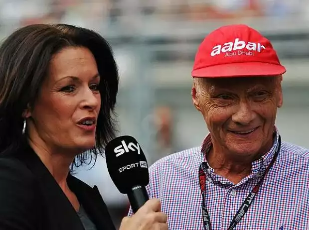 Tanja Bauer (Sky) und Niki Lauda Titel-Bild zur News: Tanja Bauer (Sky) und Niki Lauda